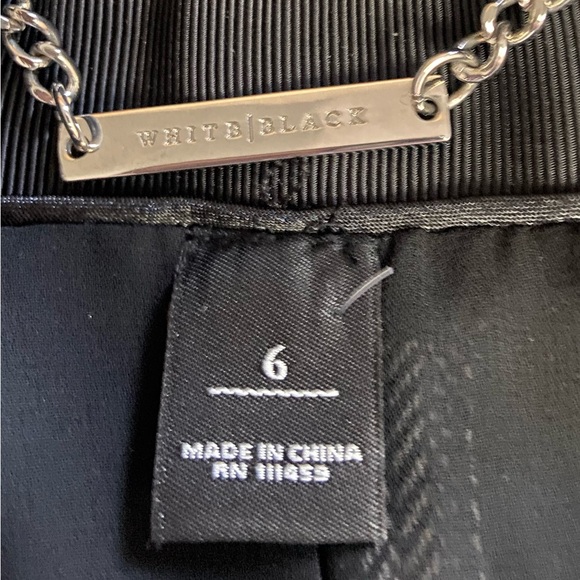 WHBM Sz 6 Elegant Black and Gray Herringbone Wool Blend Women's Jacket - Picture 2 of 16